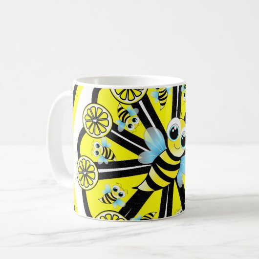 Happy Bumblebee Lemon Mug (Devant gauche)