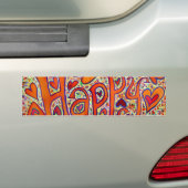 Happy Bumper Sticker (En voiture)