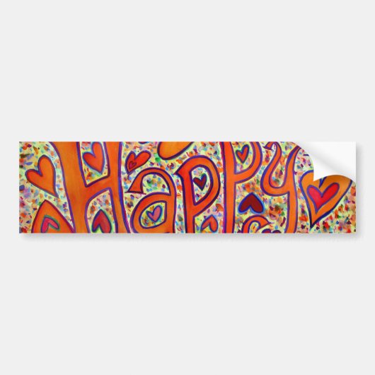Happy Bumpersticker (Voorkant)