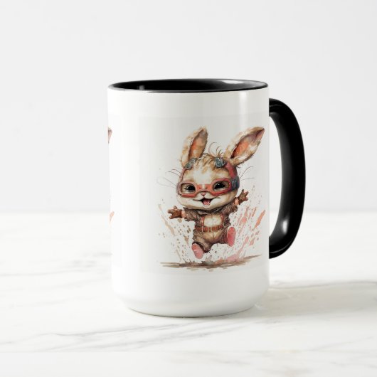 Happy Bunny Combo Mok, 15 oz Mok (Voorkant rechts)