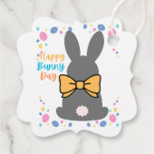 Happy bunny day personalized first easter bedankjes labels (Achterkant)