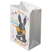 Happy bunny day personalized first easter medium cadeauzakje (Voorkant Gekanteld)