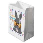 Happy bunny day personalized first easter medium cadeauzakje (Achterkant Gekanteld)