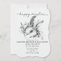 Happy Bunny Easter Brunch & Egg Hunt uitnodiging