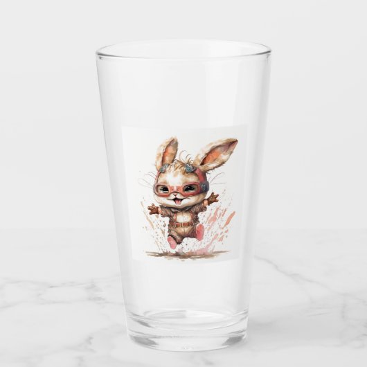Happy Bunny Glass Tumbler (Voorkant)
