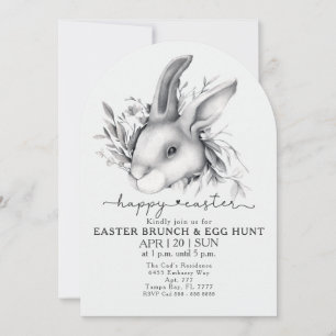 Happy Bunny Pâques Brunch & Invitation chasse aux 