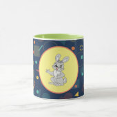 Happy Bunny Pastel Mug - Cute Rabbit Ceramic (Centre)