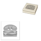 Happy Burger Love Rubberstempel (Gestempeld)