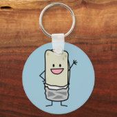 Happy Burrito Waving Hallo Sleutelhanger (Voorkant)