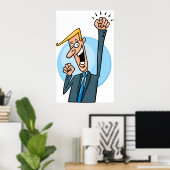 Happy Businessman Poster (Bureau à domicile)