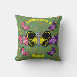 Happy Butterflies Carré Coussin