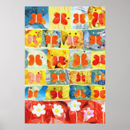 Happy Butterflies Dancing Poster