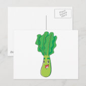 Happy Cabbage Vegetable Briefkaart (Voorkant / Achterkant)