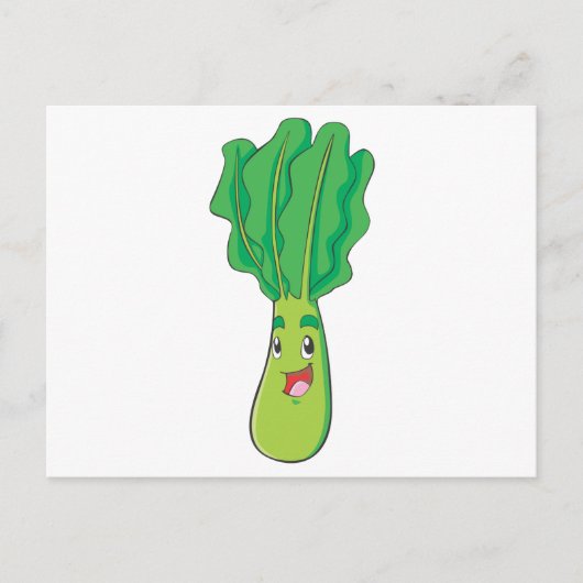 Happy Cabbage Vegetable Briefkaart (Voorkant)