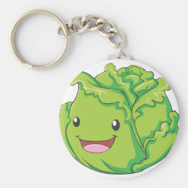 Happy Cabbage Vegetable Smiling Sleutelhanger