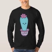 Happy Cactus Love Pot T-shirt (Voorkant)