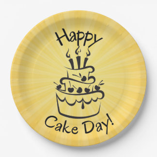 Happy Cake Day Paper-Bord Papieren Bordje