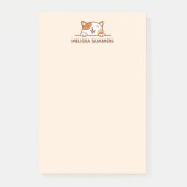 Happy Calico Cat Peking boven Douanenaam Post-it® Notes (Voorkant)