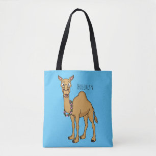 Happy camel cartoon illustratie draagtas