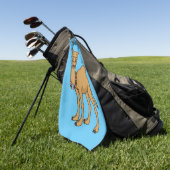 Happy camel cartoon illustratie golfhanddoek (Groen)