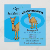 Happy camel cartoon illustratie kaart (Voorkant / Achterkant)