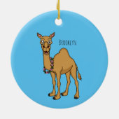 Happy camel cartoon illustratie keramisch ornament (Achterkant)