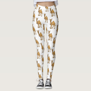 Happy camel cartoon illustratie leggings