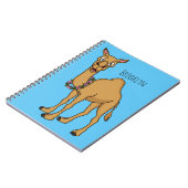 Happy camel cartoon illustratie notitieboek (Linkerzijde)