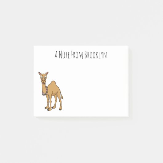 Happy camel cartoon illustratie post-it® notes (Voorkant)