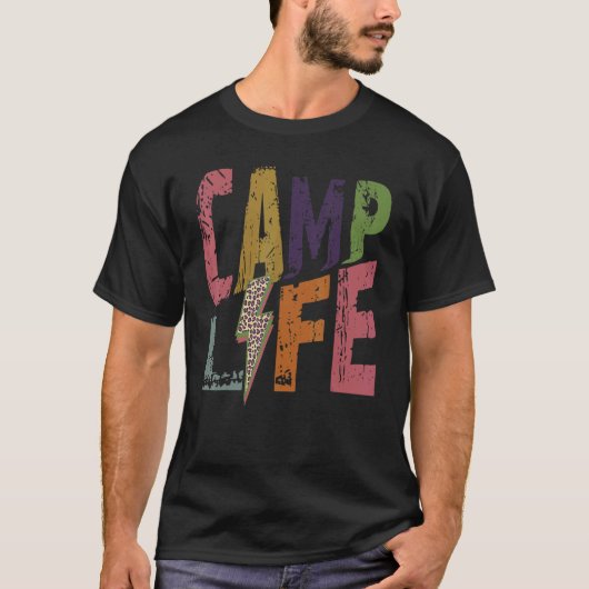 Happy Camp Life Leuk kamperen en wandelen Happy C T-shirt (Voorkant)
