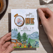 Happy Camper 1er Anniversaire Invitation (Garçon,