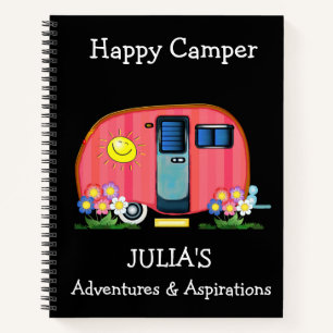 Happy Camper Adventures and Aspirations Journal Notitieboek