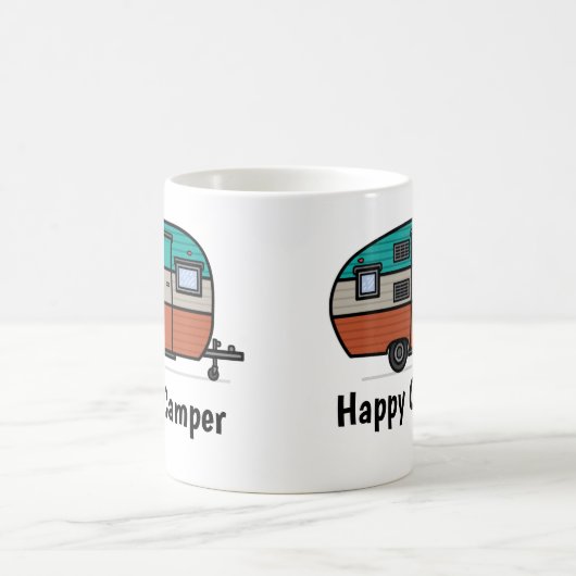 Happy Camper, ajouter du texte, Café Mug (Centre)