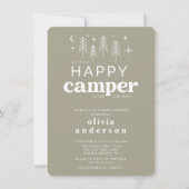 Happy Camper Baby shower Uitnodiging (Voorkant)