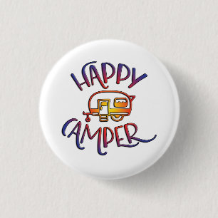 Happy Camper Badge Ronde Button 3,2 Cm