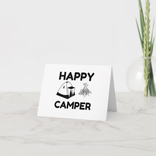HAPPY CAMPER BEDANKKAART (Voorkant)