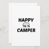 HAPPY CAMPER BEDANKKAART (Voorkant / Achterkant)