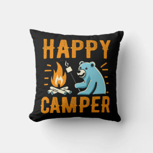 Happy Camper Beer - Vakantie wandelen Campfire Cam Kussen