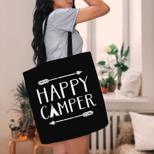 Happy Camper bewerkbare kleur Draagtas