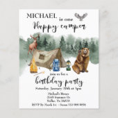 Happy Camper Birthday Forest Beer Invitation (Voorkant)