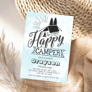 Happy Camper Birthday Uitnodiging