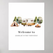 Happy Camper Birthday Welcome Poster (Devant)