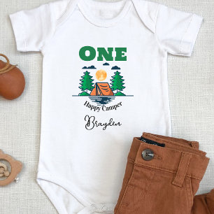 Happy Camper Bodysuit Kinderen 1e Verjaardagsfeest