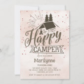 Happy Camper Boho Invitation Anniversaire (Devant)