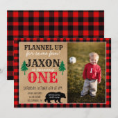 Happy Camper Boy Photo Invitation à la fête d'anni (Devant / Derrière)