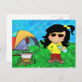 Happy Camper Briefkaart (Voorkant / Achterkant)