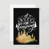 Happy Camper Busy Camping Bedankkaart (Voorkant / Achterkant)