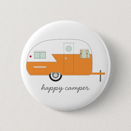 Happy Camper Button oranje (Voorkant)