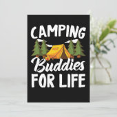 Happy Camper Camping Buddies For Life Bedankkaart (Staand voorkant)