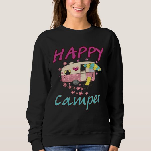 Happy Camper Camping  Couple Camp Vacation Trui (Voorkant)